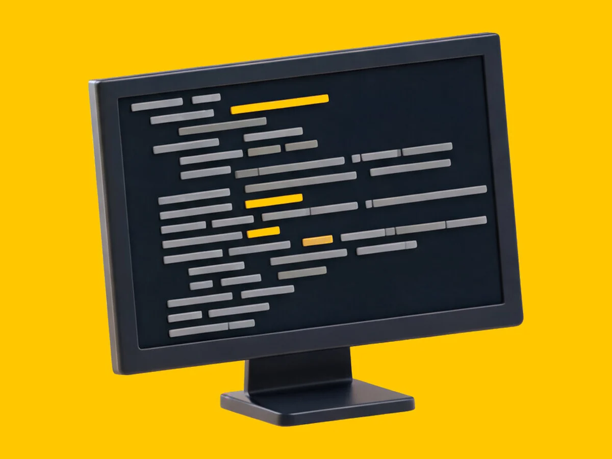 Monitor s kodom u izradi