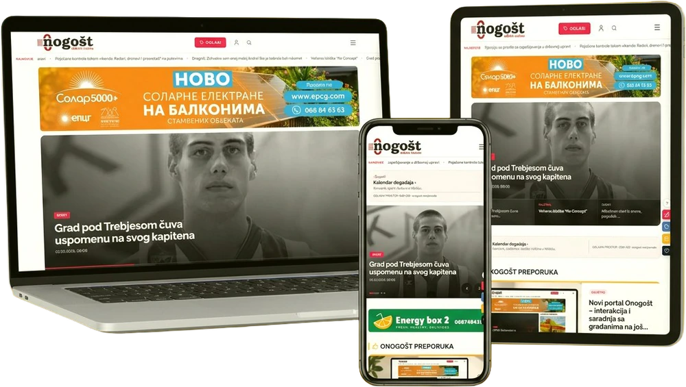 Naslovnica stranice Onogošt koju smo izradili